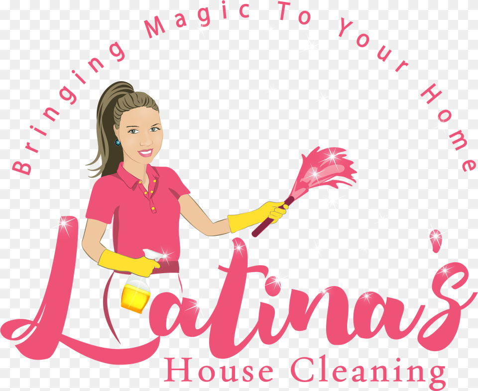 Latina S House Cleaning Logo Poster, Adult, Person, Woman, Female Free Transparent Png