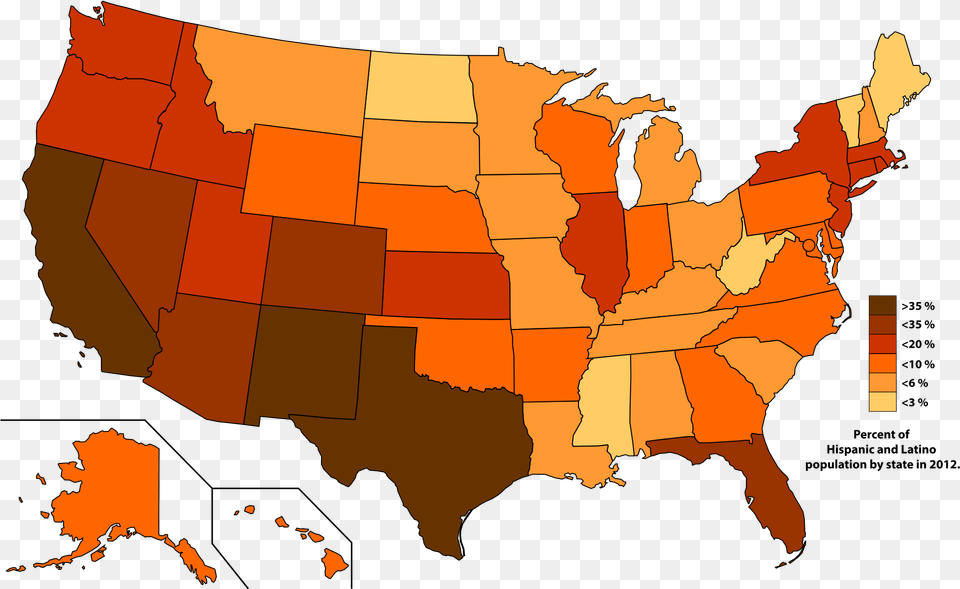 Latino Population By State, Plot, Chart, Map, Atlas Free Png