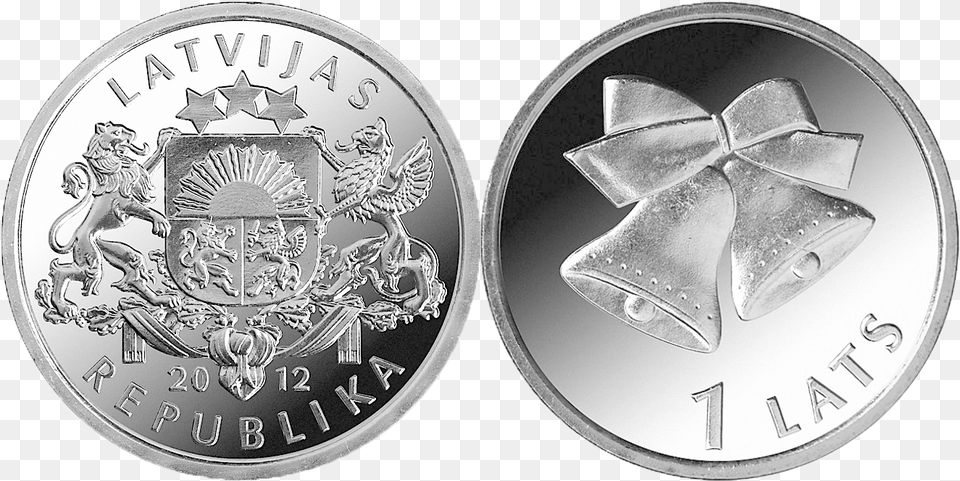 Lats Christmas Bells Lats Coin, Silver, Adult, Bride, Female Free Transparent Png