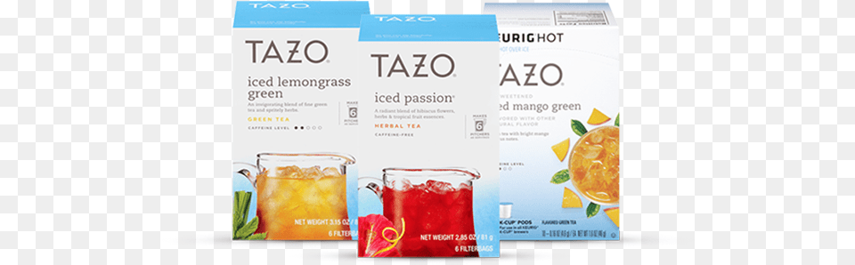 Latte Iced Tazo Iced Passion Tea 6 Tea Bags, Beverage, Juice, Cup, Food Free Png Download