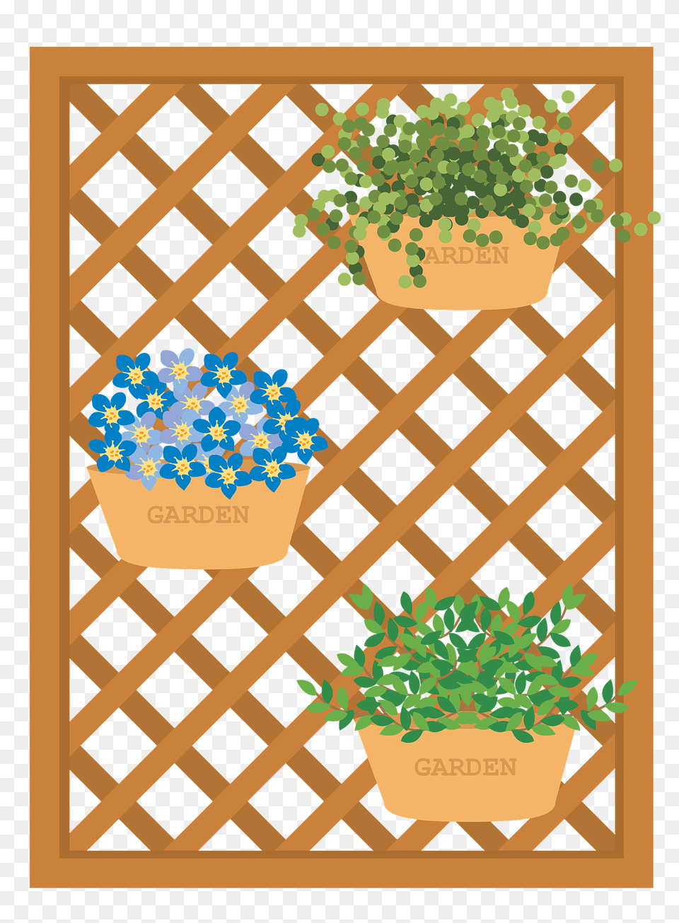 Lattice Gardening Clipart, Art, Pottery, Potted Plant, Planter Free Transparent Png