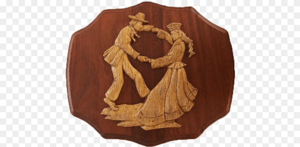 Latvian Couple Dancing Landscape Carving, Wood, Crib, Furniture, Infant Bed Png Image