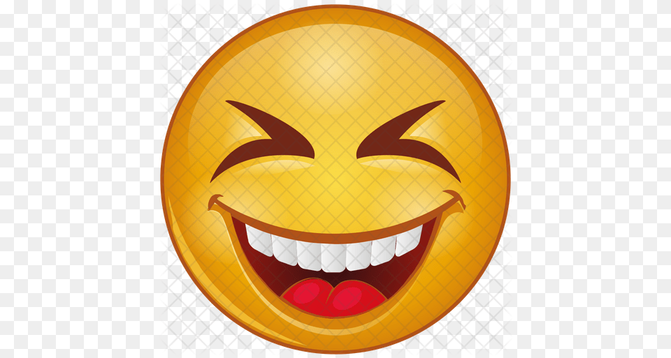 Laugh Emoji Icon Blink Smiley, Logo, Citrus Fruit, Food, Fruit Png Image