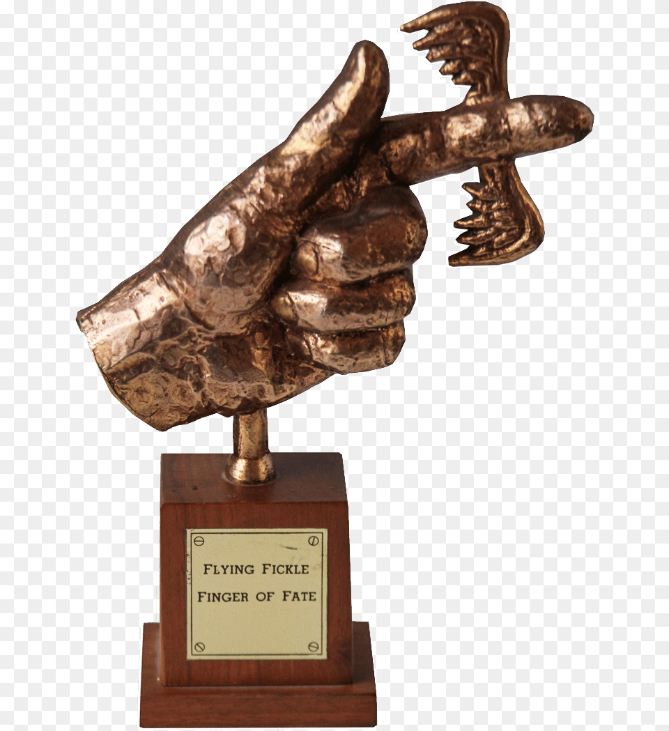 Laugh In Fickle Finger Of Fate Award, Bronze, Trophy Png Image