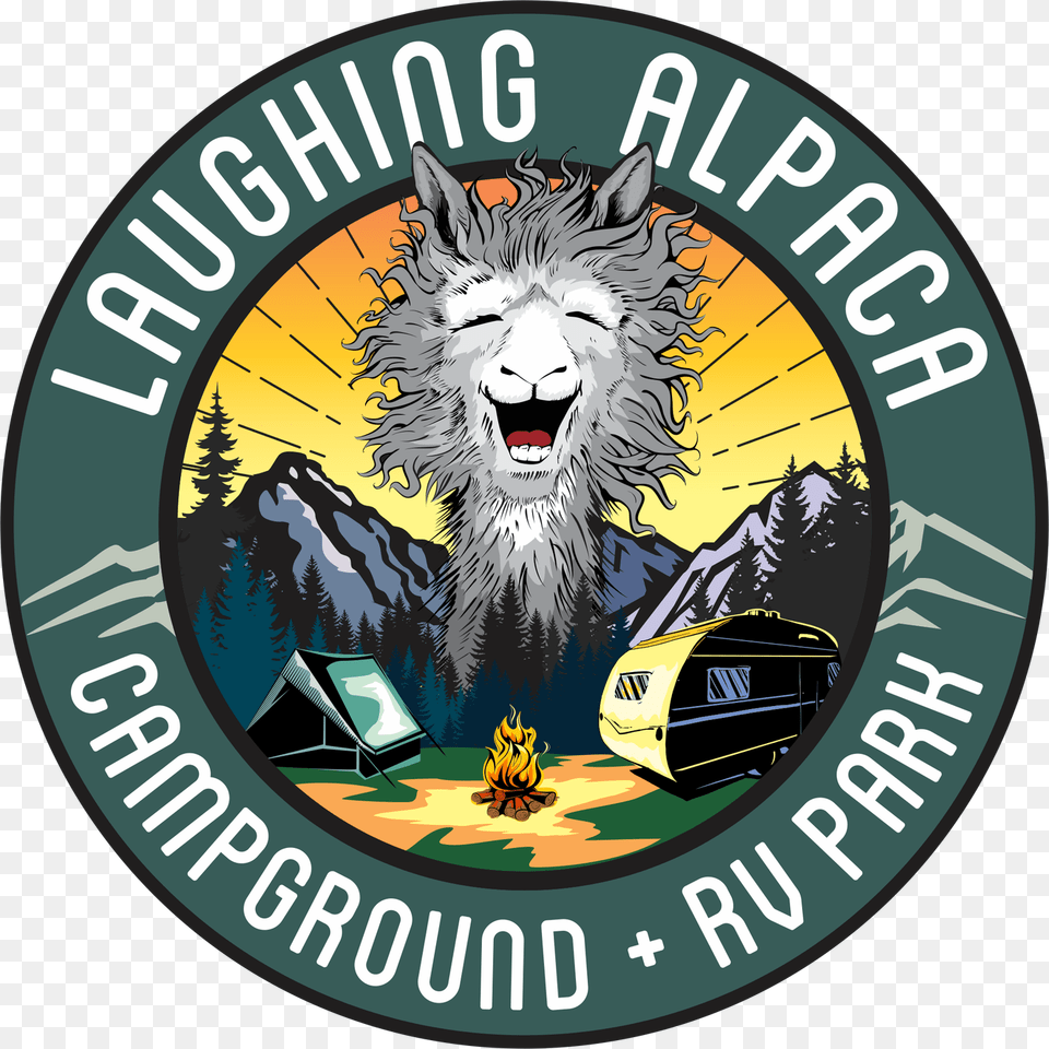 Laughing Alpaca Rv Dk Emblem, Logo, Animal, Lion, Mammal Free Png Download