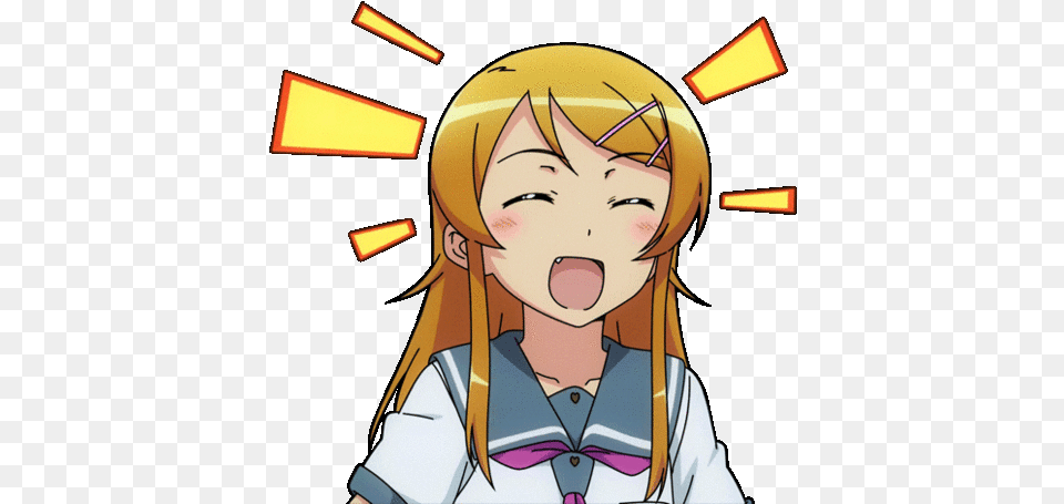 Laughing Anime Girls Imgur Transparent Background Anime Gif, Book, Comics, Publication, Baby Png Image