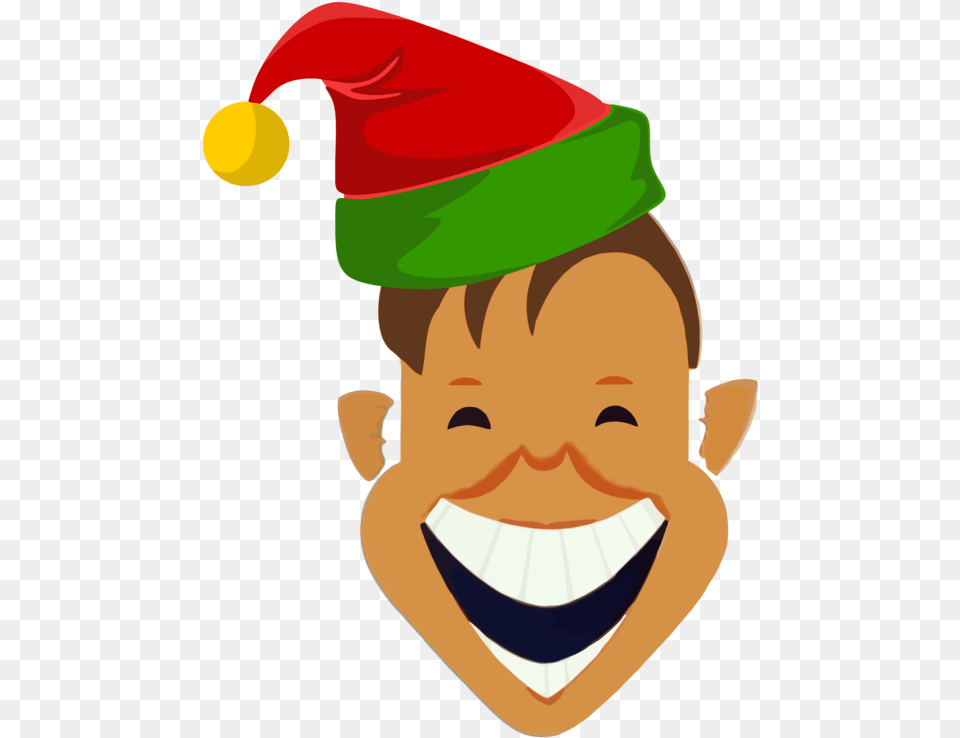 Laughing Boy Icons Logo Clipart Laughing Christmas Elf Cartoon, Clothing, Hat, Baby, Person Free Transparent Png
