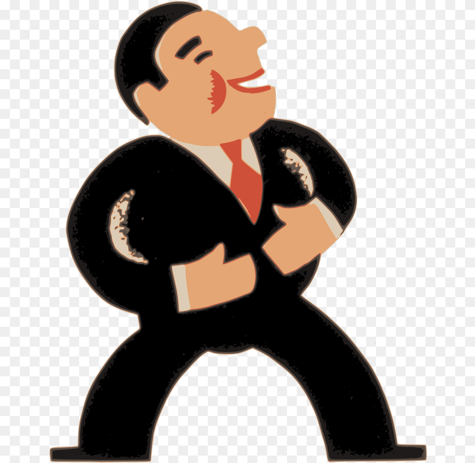 Laughing Business Man Cartoon Man In Suit, Adult, Female, Person, Woman Free Png