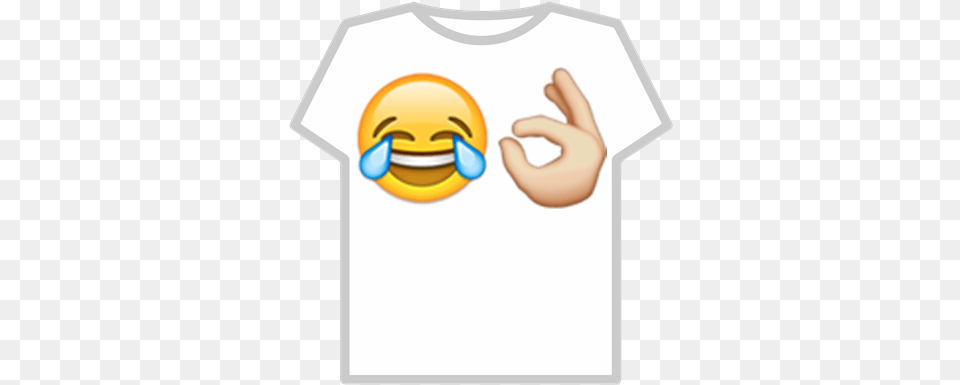 Laughing Cryingokemoji Roblox Lach Emoji, Clothing, T-shirt, Burger, Food Free Transparent Png