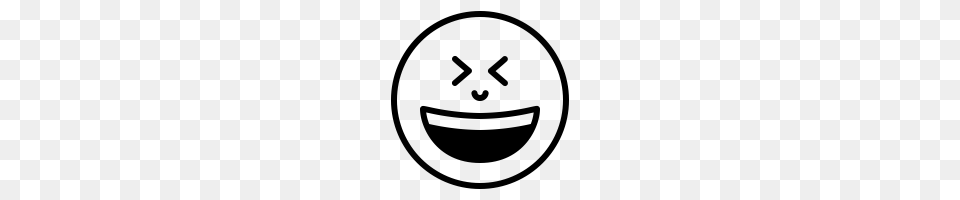 Laughing Emoji Icons Noun Project, Gray Png Image