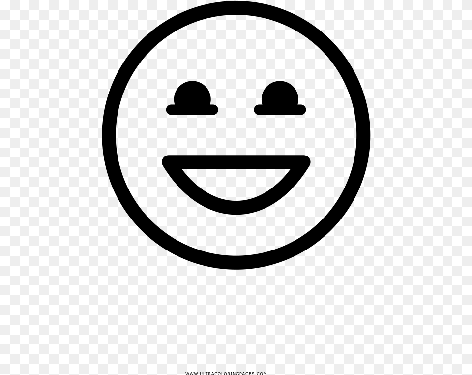Laughing Face Coloring, Gray Png