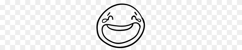 Laughing Face Image, Gray Png