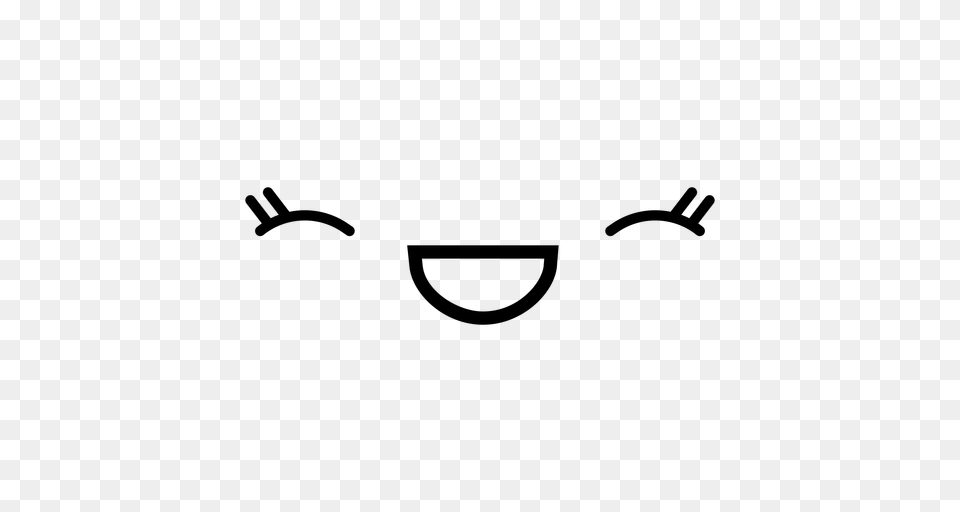 Laughing Female Kawaii Emoticon, Gray Png Image