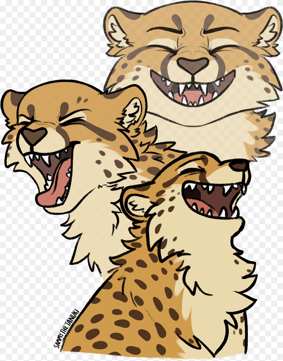 Laughing Furry Cat, Animal, Cheetah, Wildlife, Mammal Free Transparent Png