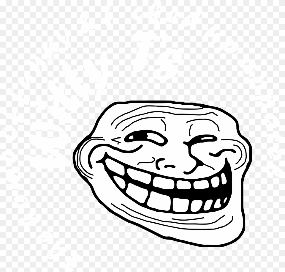 Laughing Goat Trollface, Art, Stencil, Person, Mouth Png Image