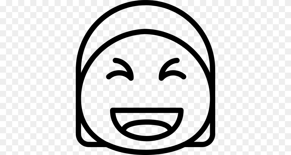 Laughing Icon, Gray Free Png Download