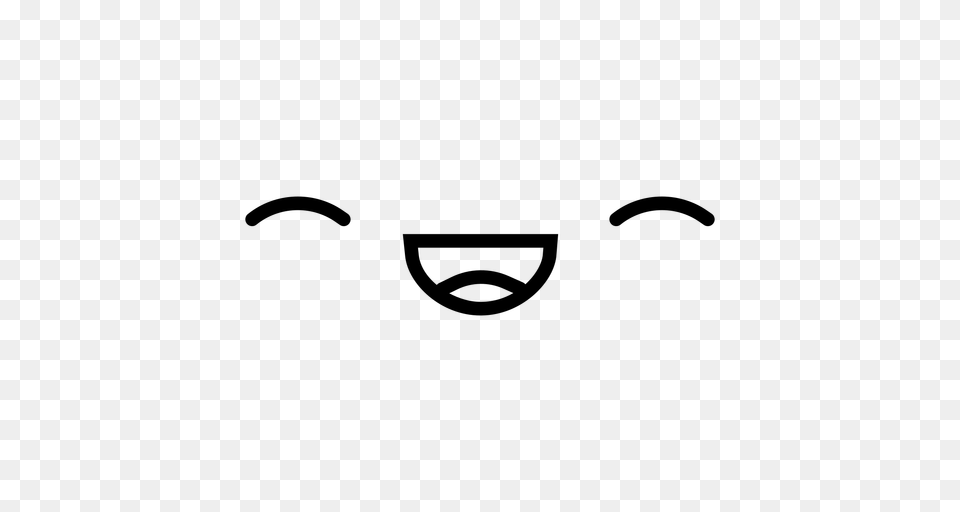 Laughing Male Kawaii Emoticon, Gray Png Image
