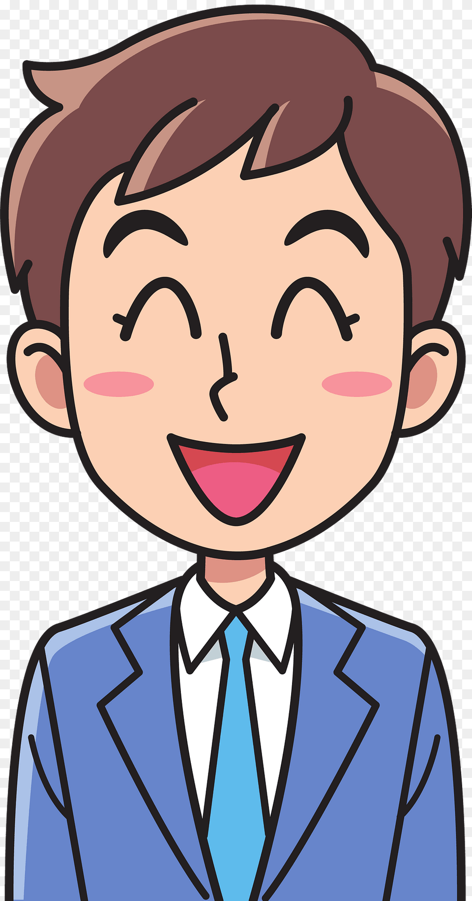 Laughing Man Clipart, Formal Wear, Publication, Person, Male Free Png
