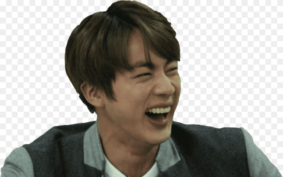 Laughing Meme Bts Jin Dad Jokes, Adult, Face, Female, Happy Png