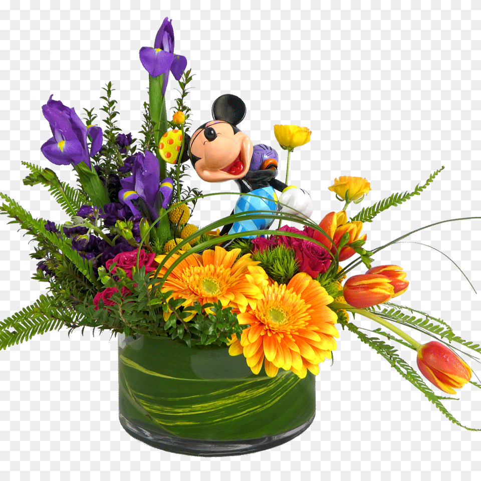 Laughing Mickey Mouse Bouquet, Art, Floral Design, Flower, Flower Arrangement Png Image