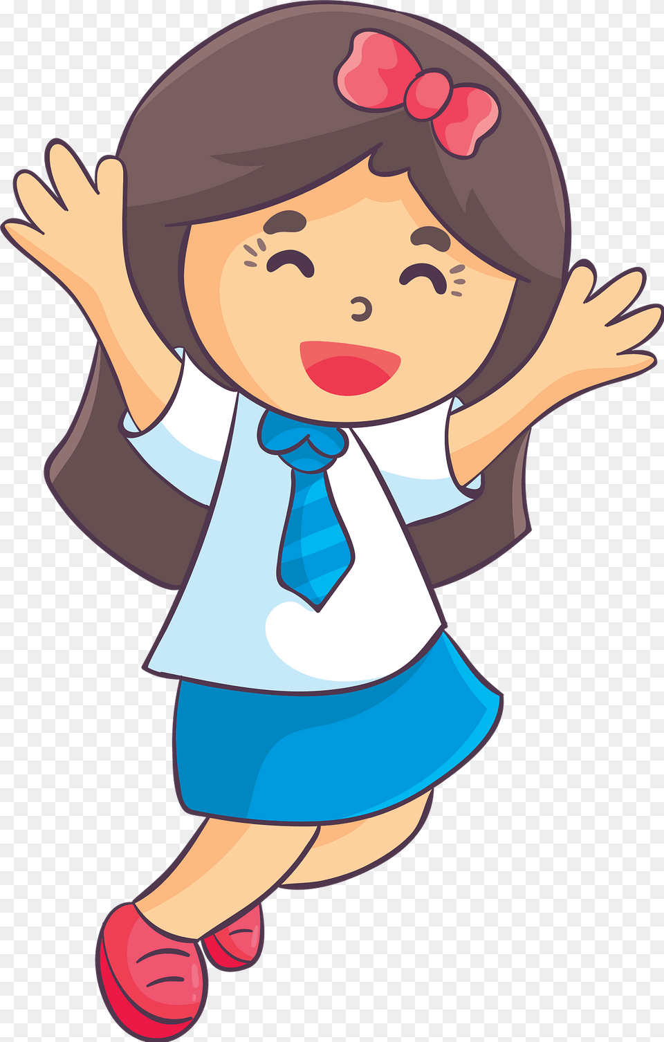 Laughing Schoolgirl Clipart, Accessories, Formal Wear, Tie, Baby Free Transparent Png