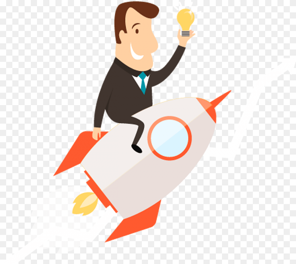 Launch A Brand New Website Man On Rocket Clipart, Person, Cleaning, Face, Head Png