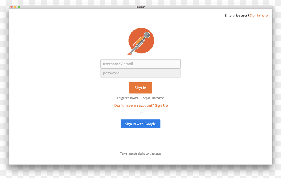 Launch The App And See A Prompt To Log In Or Sign Postman, File, Webpage Free Transparent Png