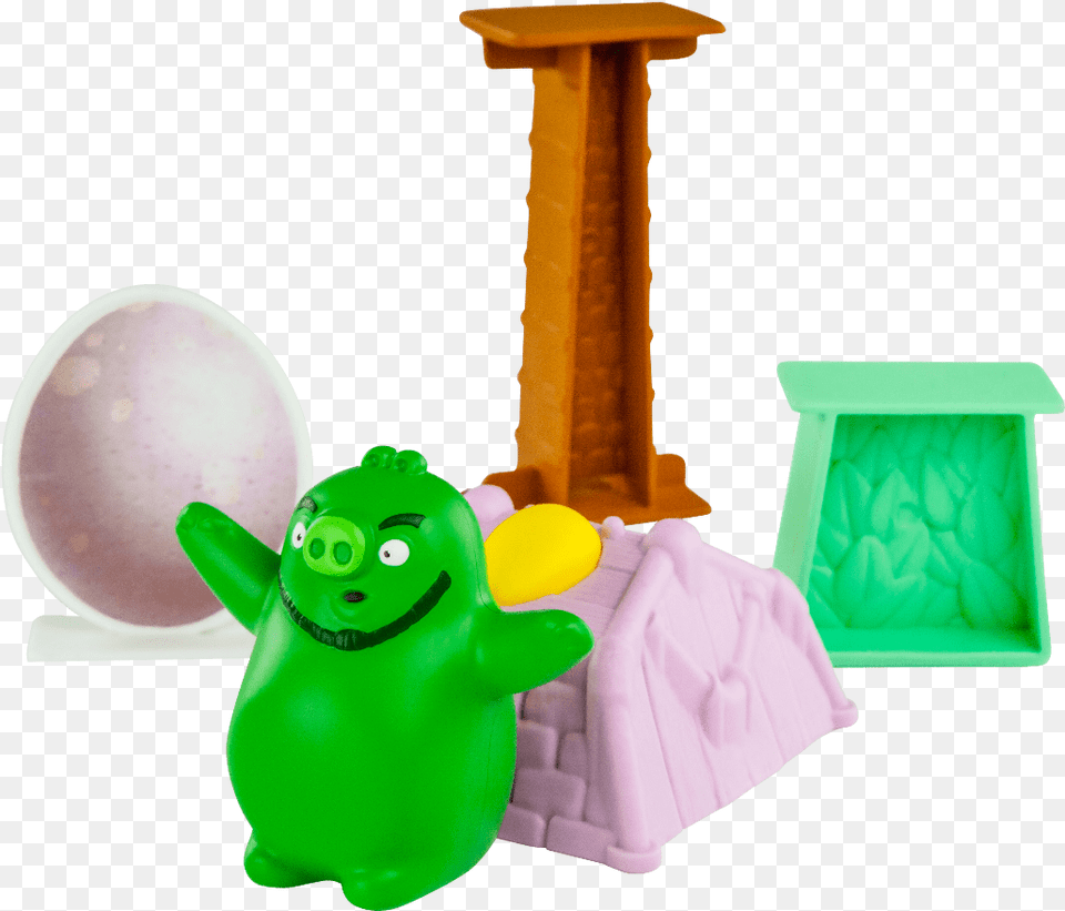 Launches The Fun With Angry Birds Happy Pig Angry Birds Movie Leonard, Green, Toy, Egg, Food Free Png Download