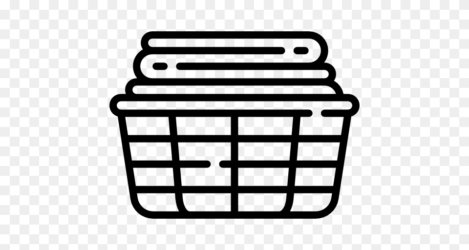 Laundry Basket, Stencil, Shopping Basket Free Png Download