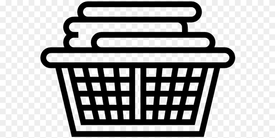 Laundry Basket Tools And Utensils Icons Laundry Basket Clipart Black And White, Gray Png Image