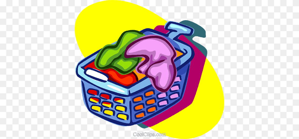 Laundry Hamper Dirty Clothes Royalty Vector Clip Art, Basket, Food, Ketchup, Shopping Basket Free Transparent Png