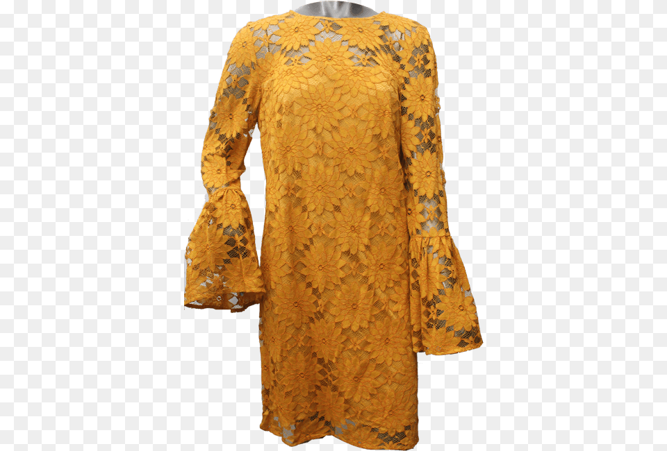 Laundry Ladies Lace Fashion O Neck Color Gold Flare Day Dress, Clothing, Long Sleeve, Sleeve, Coat Free Png