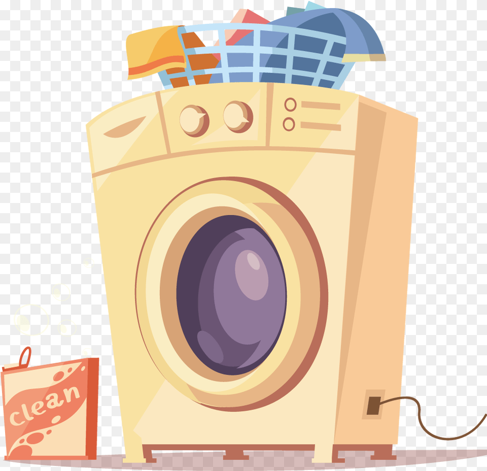Laundry Machine Illustration, Appliance, Device, Electrical Device, Washer Png