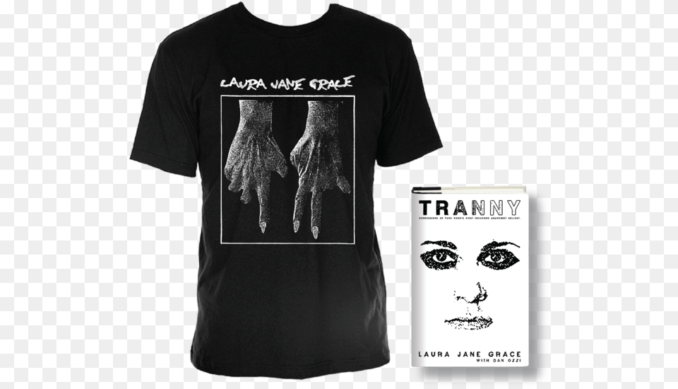 Laura Jane Grace Tranny Book, T-shirt, Clothing, Adult, Publication Png Image