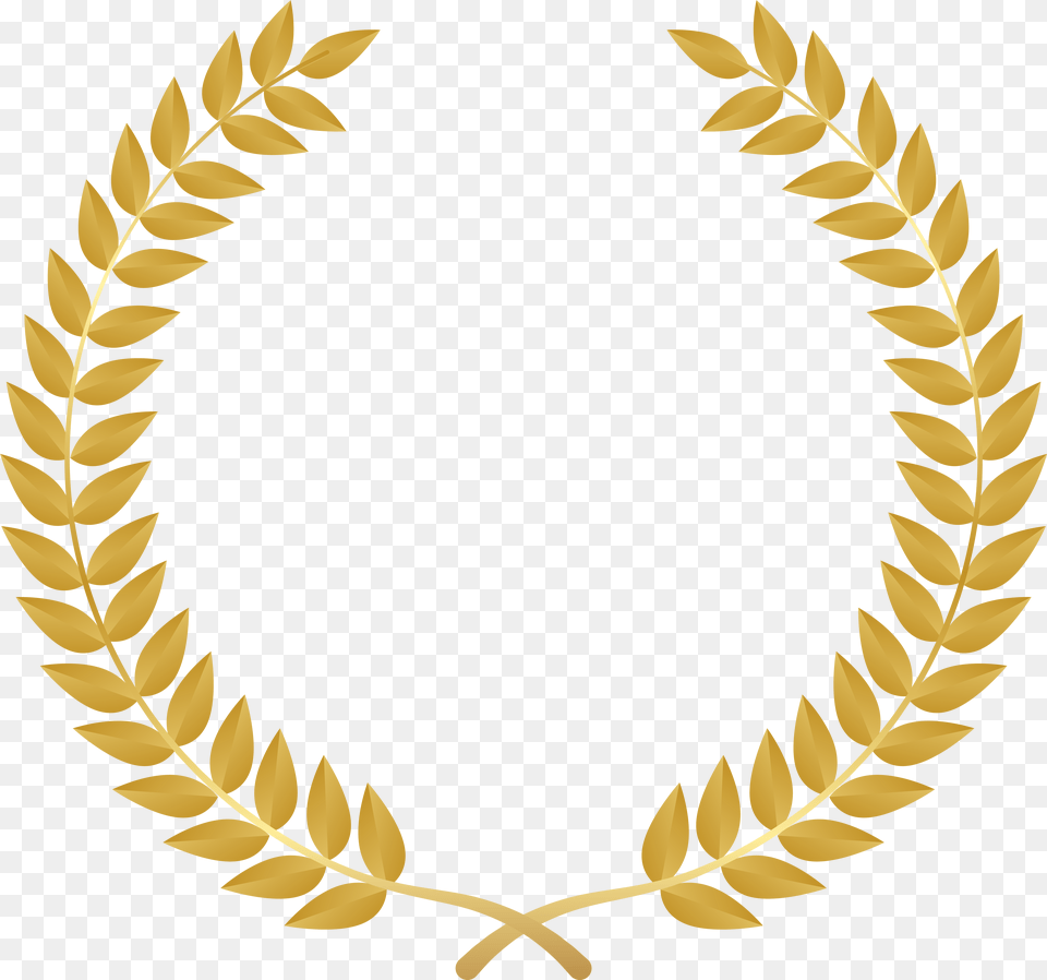 Laurel, Gold, Oval Png Image