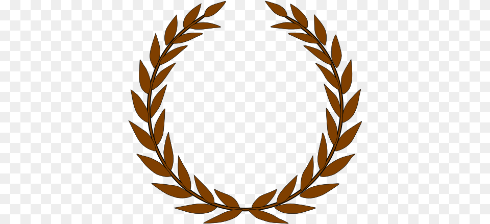 Laurel Crown Brown Larger Svg Clip Laurel Wreath Cutout, Emblem, Symbol, Oval, Person Png Image