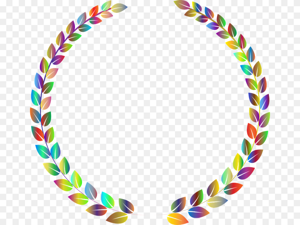 Laurel Leaf Circle Hd, Accessories, Jewelry, Necklace, Hoop Free Transparent Png