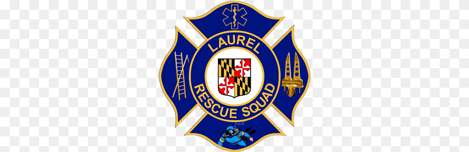 Laurel Volunteer Rescue Squad, Badge, Logo, Symbol, First Aid Free Transparent Png