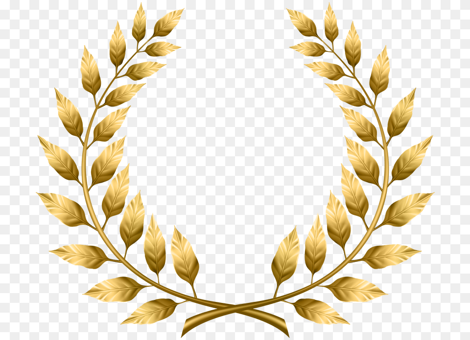 Laurel Wreath Background, Gold, Pattern, Plant Free Transparent Png