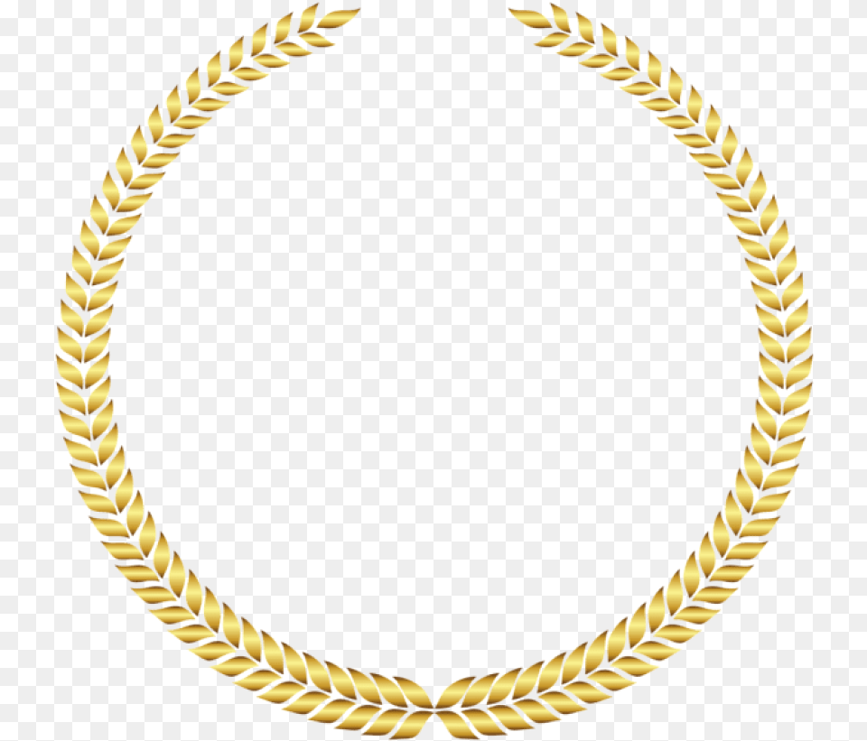 Laurel Wreath Clipart Round Gold Frame, Accessories, Jewelry, Necklace, Person Png Image