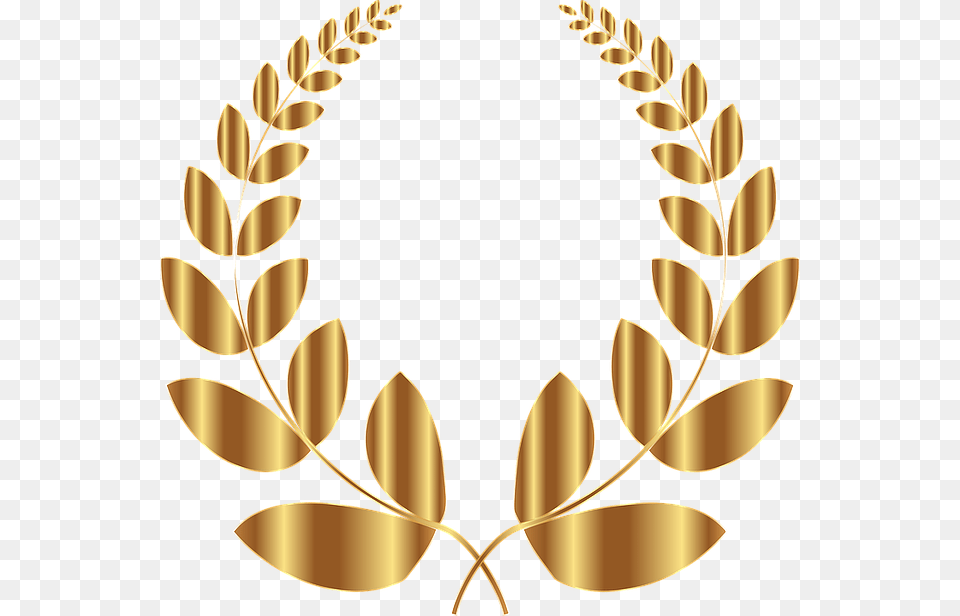 Laurel Wreath Conquest Triumph Victory Win Golden Transparent Background Gold Laurel Wreath, Pattern, Accessories, Jewelry, Necklace Free Png Download
