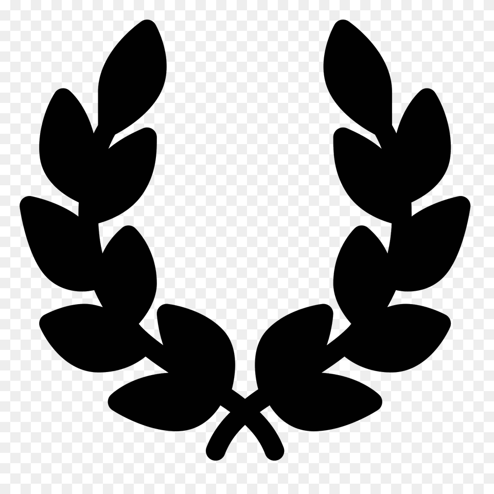 Laurel Wreath Filled Icon, Gray Free Png