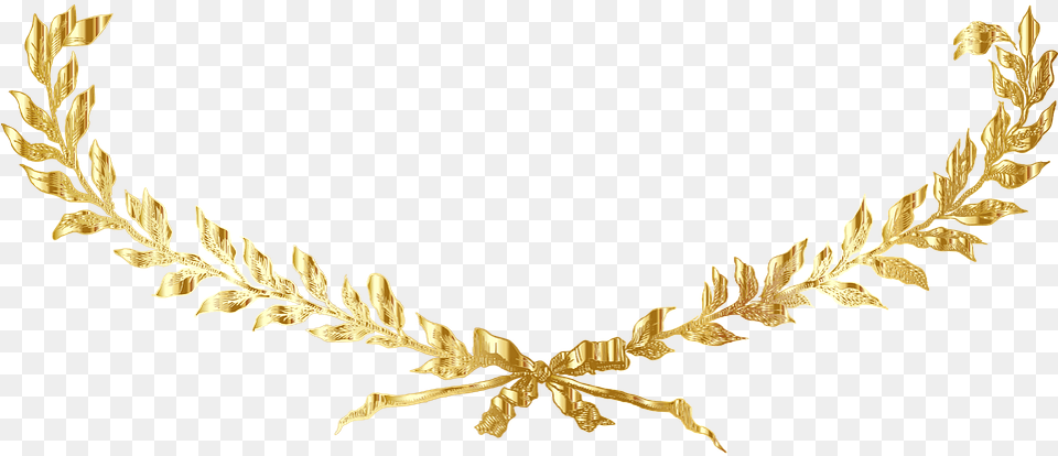 Laurel Wreath Gold Vector Graphic On Pixabay Transparent Background Leaf Laurel Wreath, Accessories, Jewelry, Necklace Free Png Download