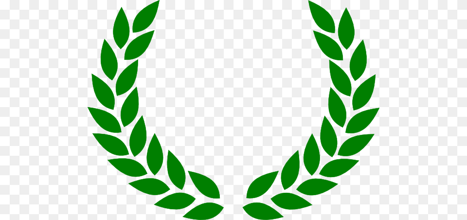 Laurel Wreath In Green Clip Art, Leaf, Plant Free Transparent Png