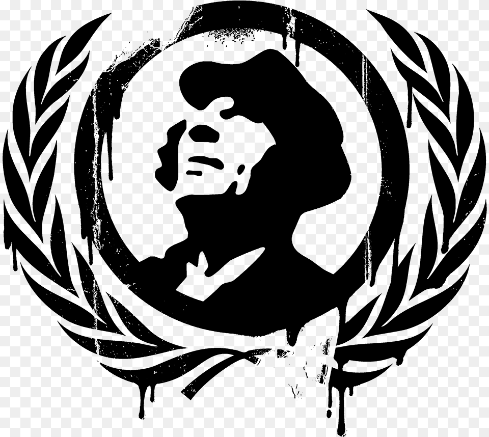 Laurel Wreath Man Melted Companieer Symbol Of Un Secretary General, Gray Png