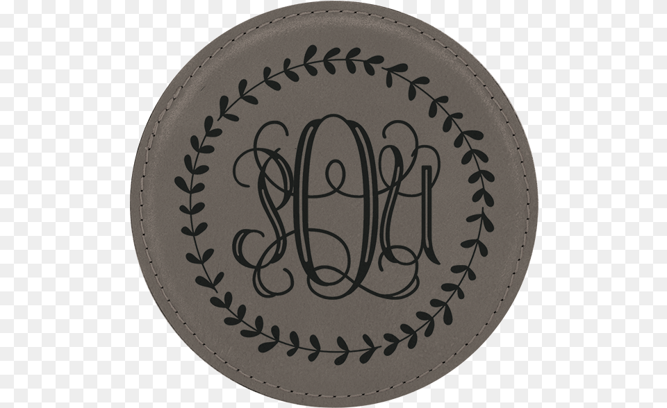 Laurel Wreath Monogram Coaster Set Every Child Is Like A Flower, Home Decor, Plate, Text, Handwriting Free Png Download