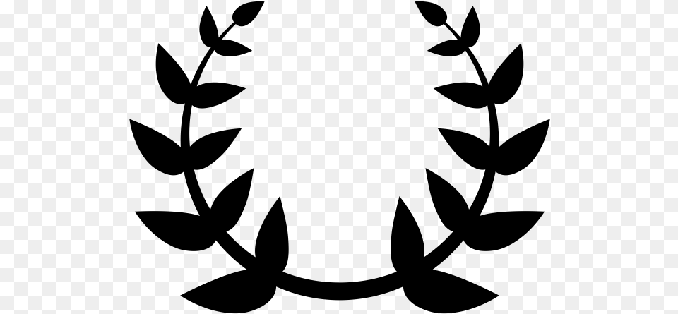 Laurel Wreath Rubber Stamp Wreath Crown Icon, Gray Free Transparent Png