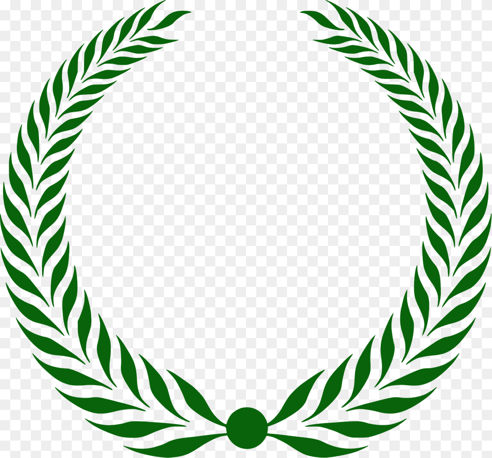 Laurel Wreath Silhouette, Green, Oval, Plant Free Transparent Png