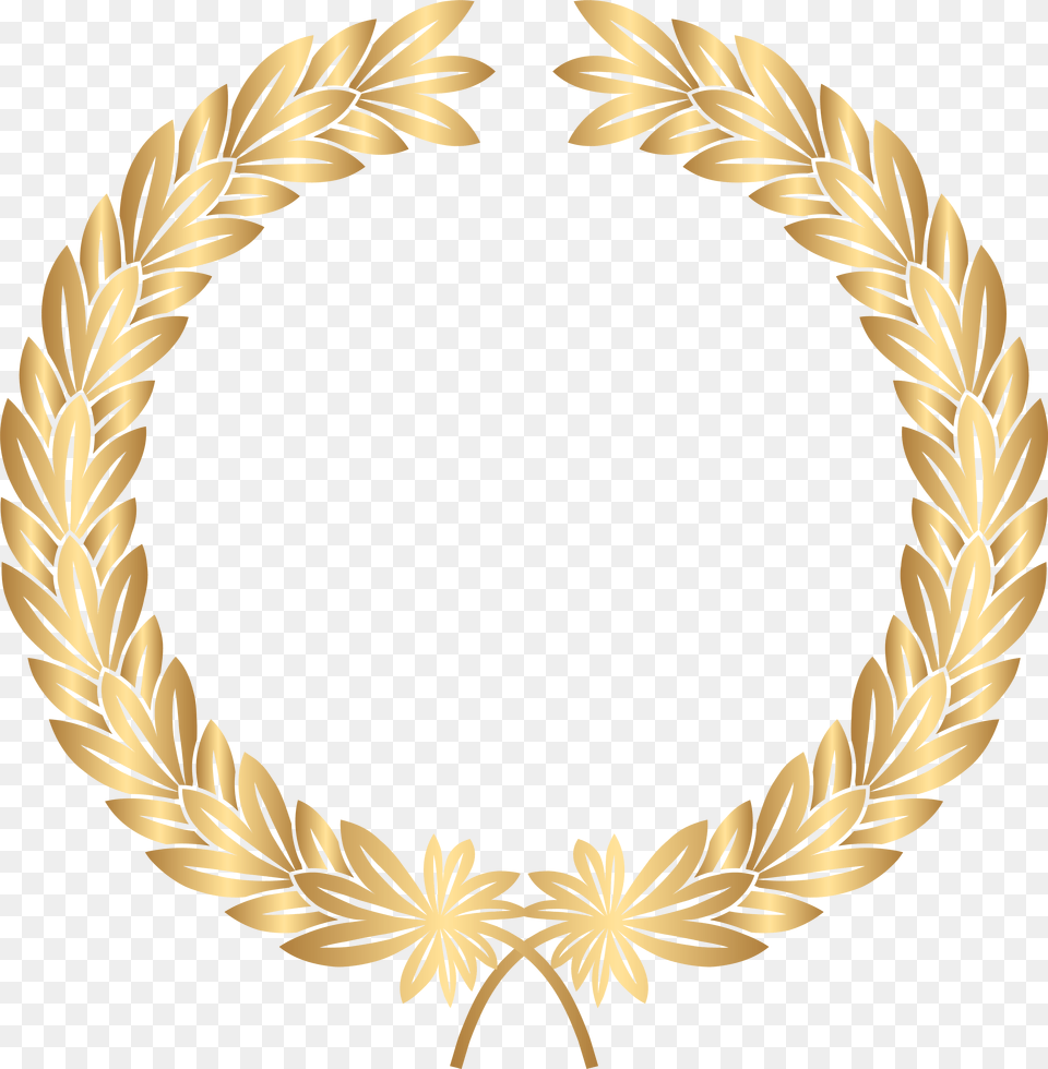 Laurel Wreath Transparent Clip Art Gold, Oval, Accessories, Jewelry, Necklace Free Png Download