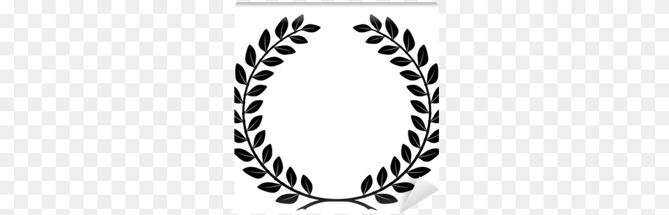 Laurel Wreath With Detailed Branches Vector Wall Mural Crown Letter Alphabet Pattern Cotton Linen Cushion, Stencil, Art, Floral Design, Graphics Free Png